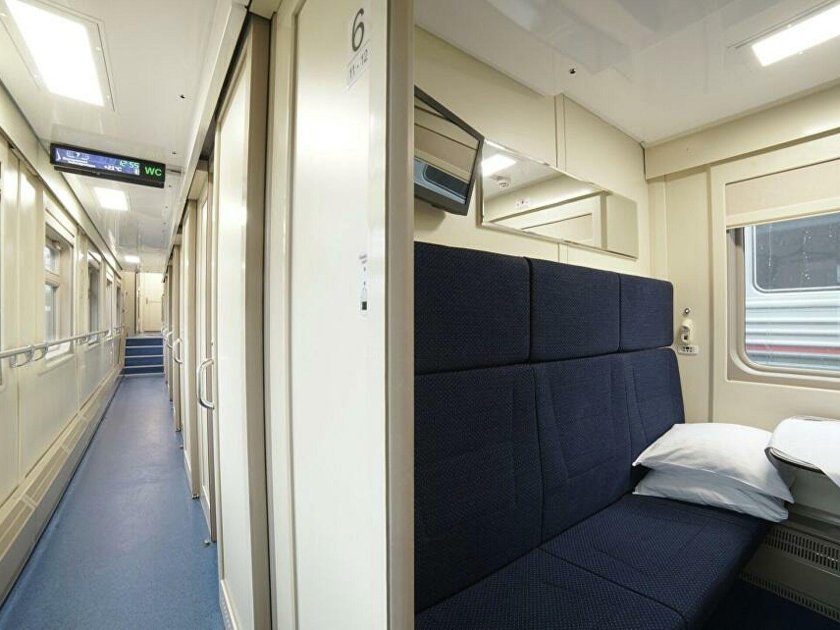 Двухэтажный вагон РЖД купе