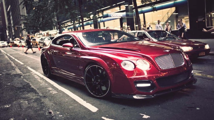 Bentley Continental gt красный