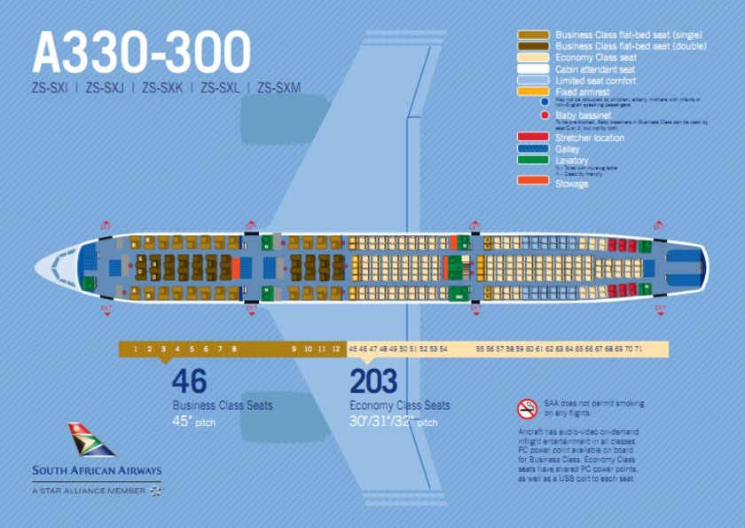 План самолета Аэрофлот Аэробус а330-300