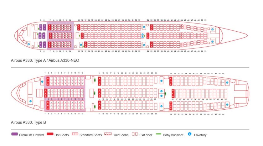 AIRASIA схема самолета