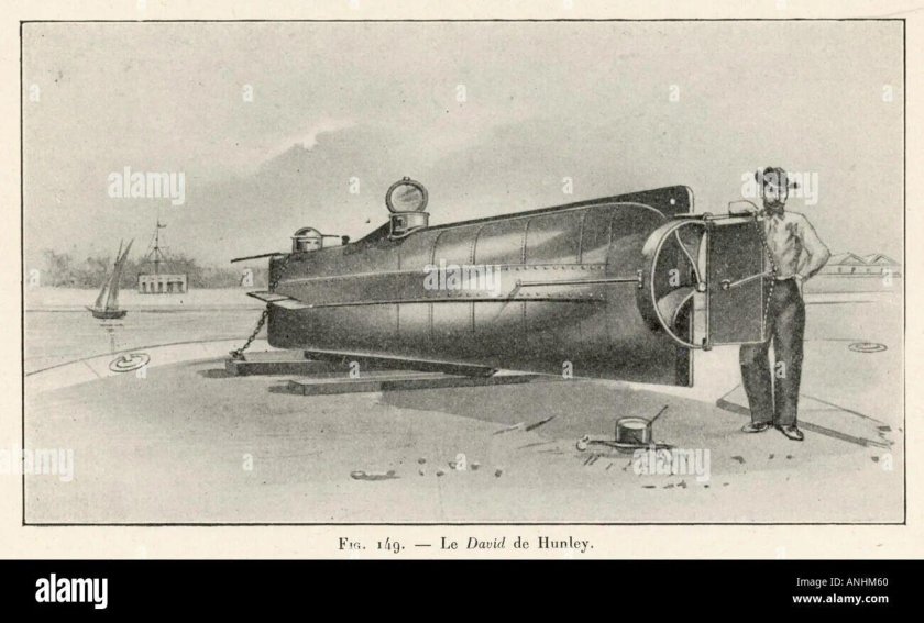 Первая подводная лодка США 1864