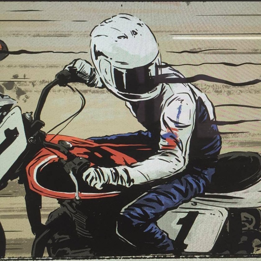 Мотоциклист арт