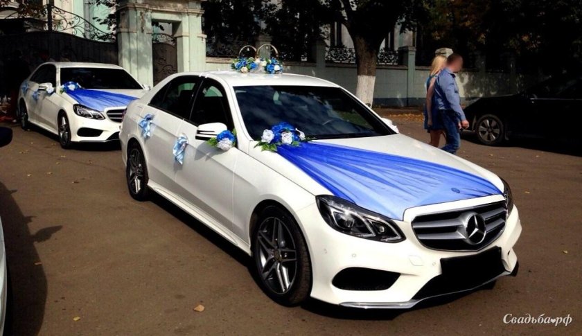 Украшение Мерседеса свадьба
