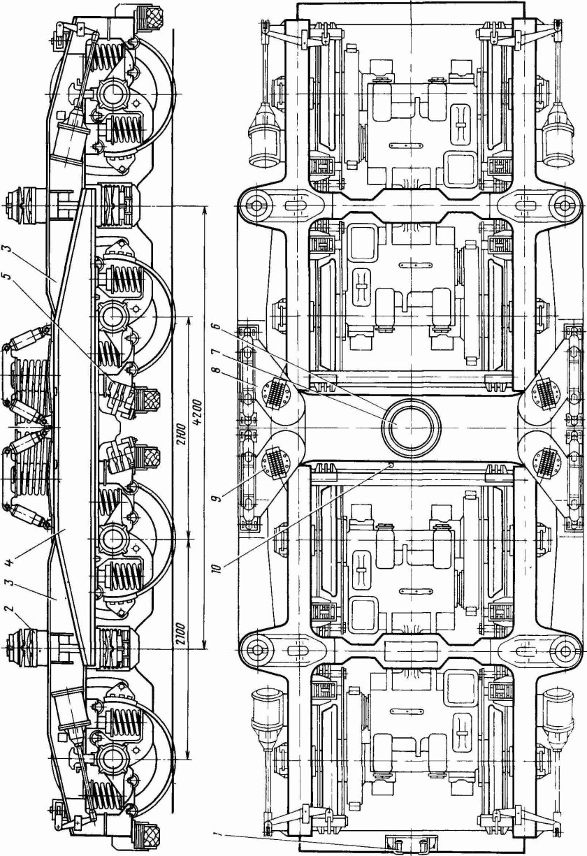 Тележка тепловоза тэм7
