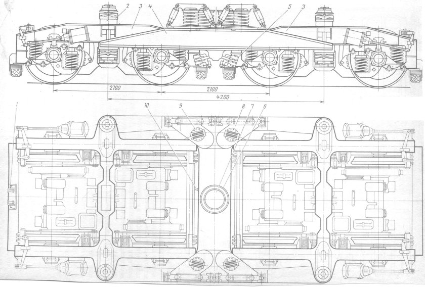 Тележка тепловоза 2тэ10м