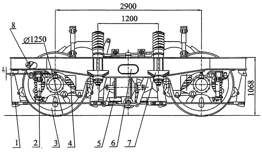 Рама тележки электровоза эп1м