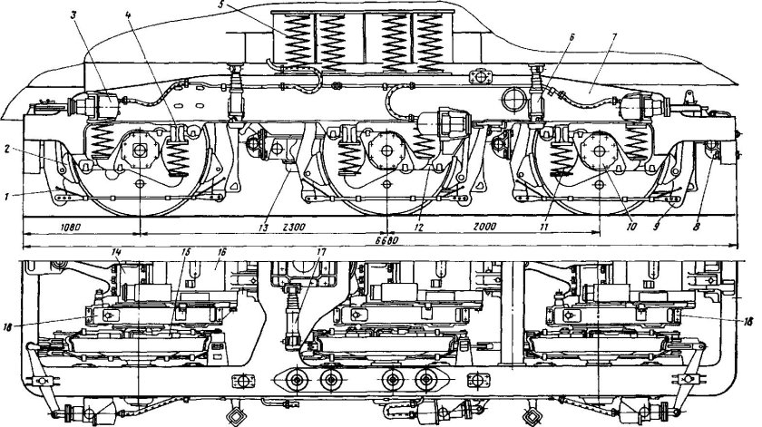 Тележка тепловоза тэп70