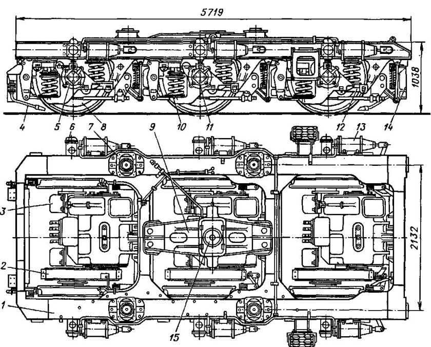 Рама тележки тепловоза 2тэ10м