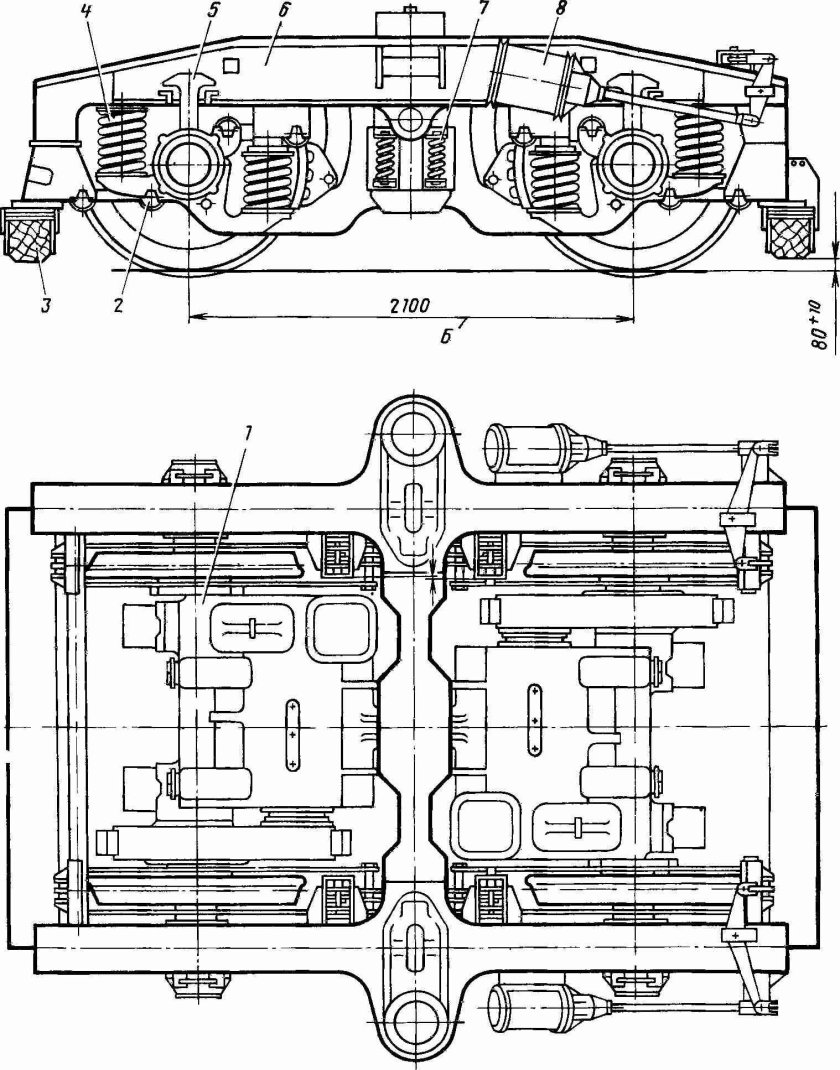 Тележка двухосная ТЭМ 7а