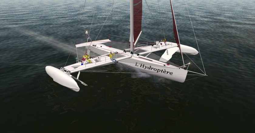 Парусный тримаран Hydroptere