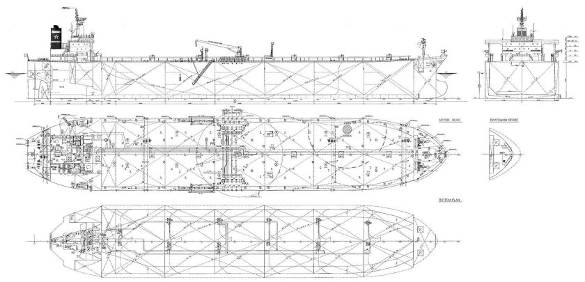 Танкер Афрамакс чертежи