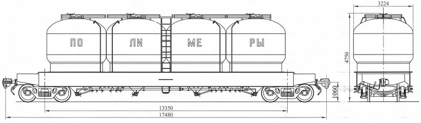 Вагон Муковоз модель 17-486