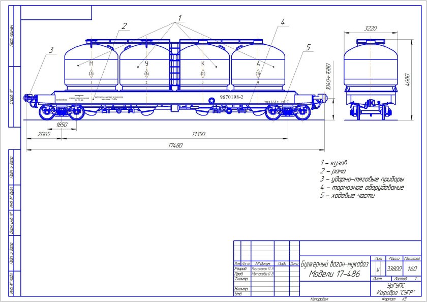 Вагон Муковоз модель 17-486