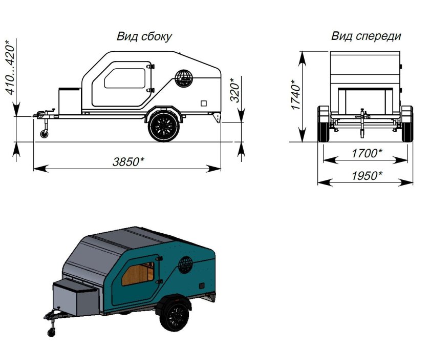 Прицеп автодом габариты