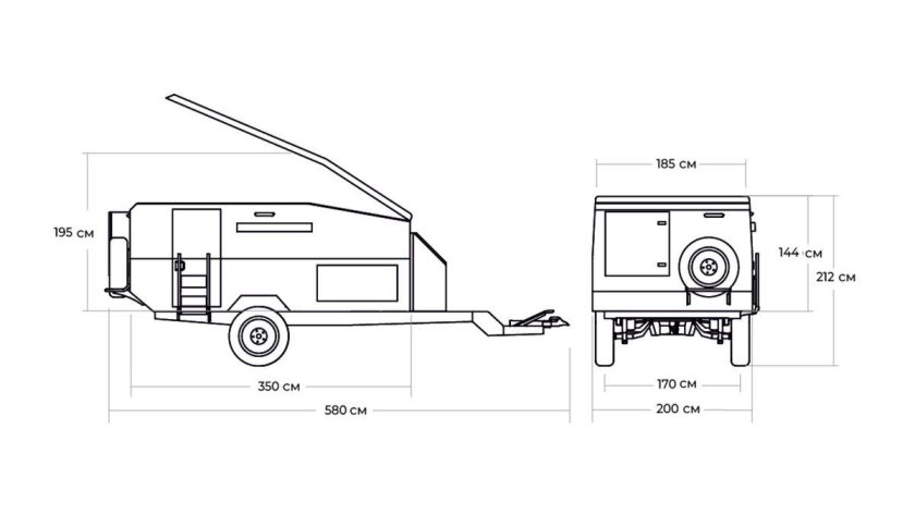 Крепление автономки прицепа автодома