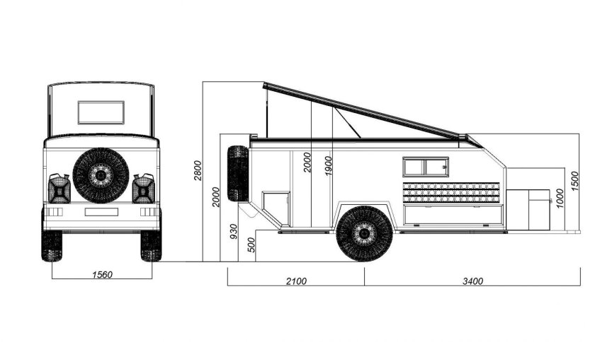 Прицеп автодом габариты
