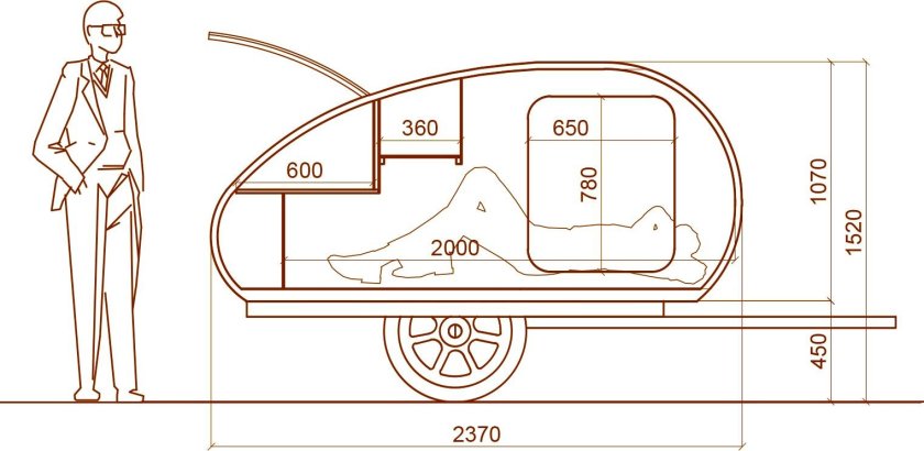 Дом на колесах чертеж