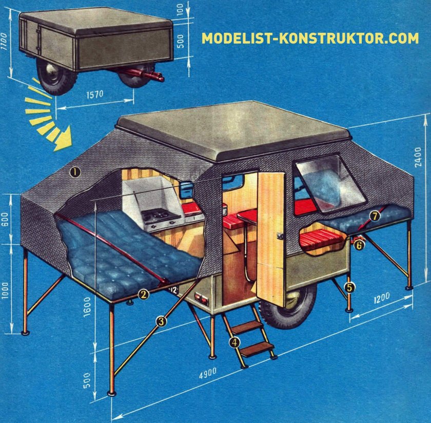Прицеп-палатка скиф м2