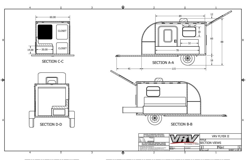 Чертежи прицепа кемпера капля (Teardrop)