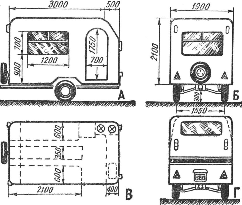Прицеп автодом габариты