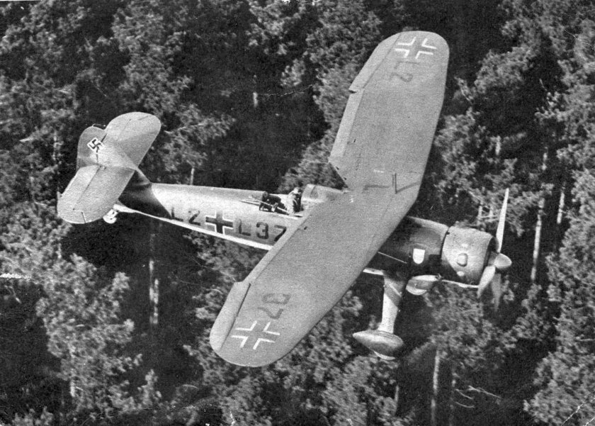 Немецкий самолет-разведчик Henschel HS 126b-1 (Хеншель)