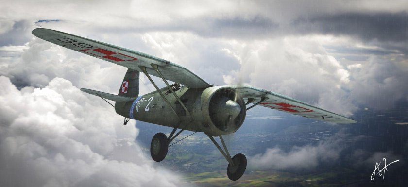 PZL P.11 самолет