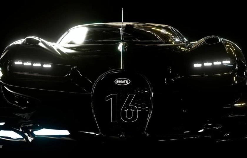 Бугатти Шерон ночью