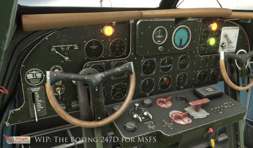 Boeing 247d Cockpit