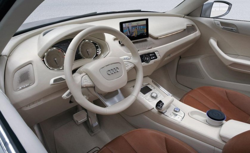 Ауди q3 белый салон