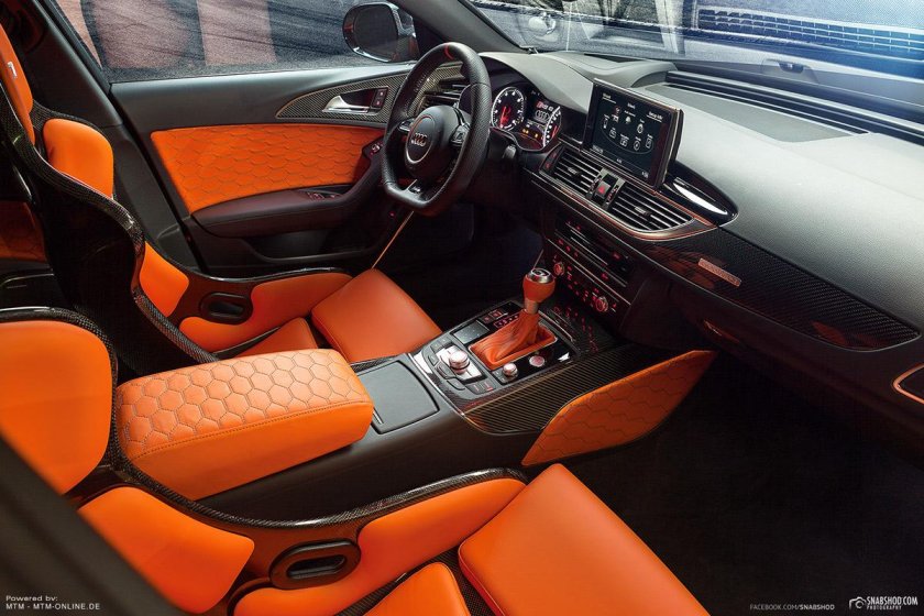 Audi a6 рыжий салон