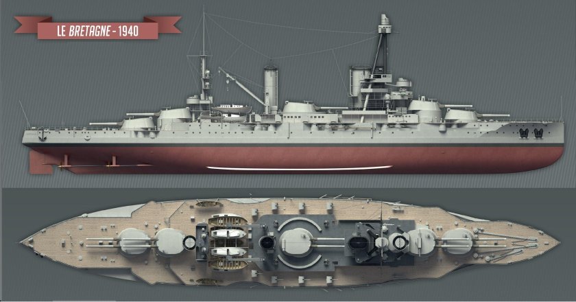 Французский линкор Бретань