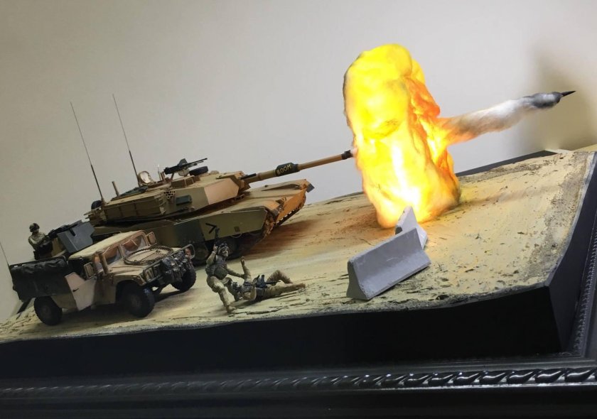 Подбитый т-72 диорама