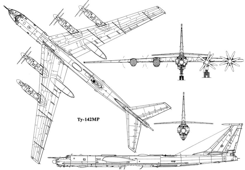 Ту 142м чертеж