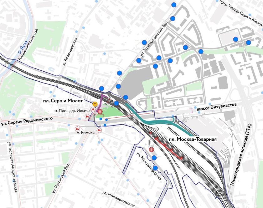 Пересадочный узел серп и молот проект