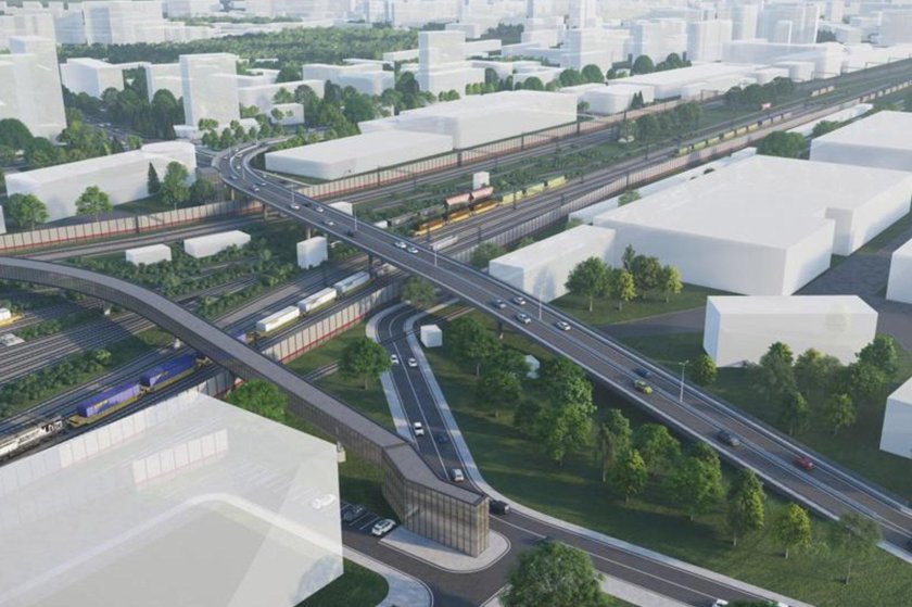 Новая эстакада Лефортово и Соколиная гора