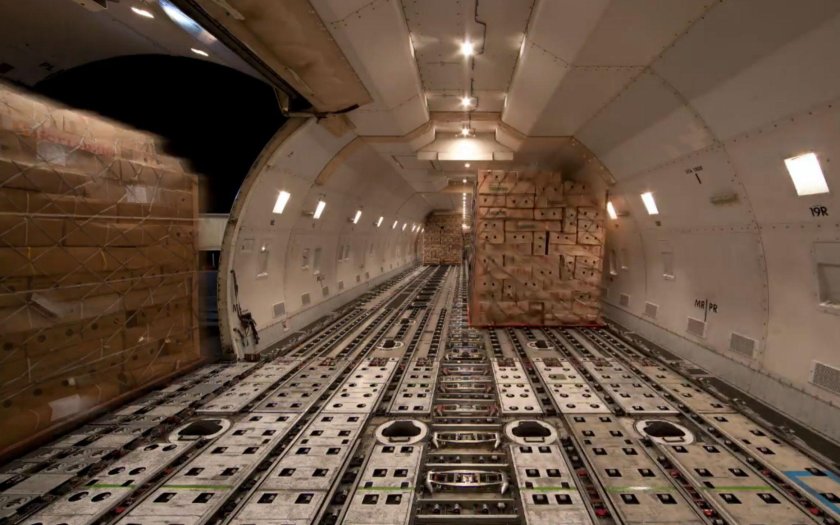 Cargo plane inside