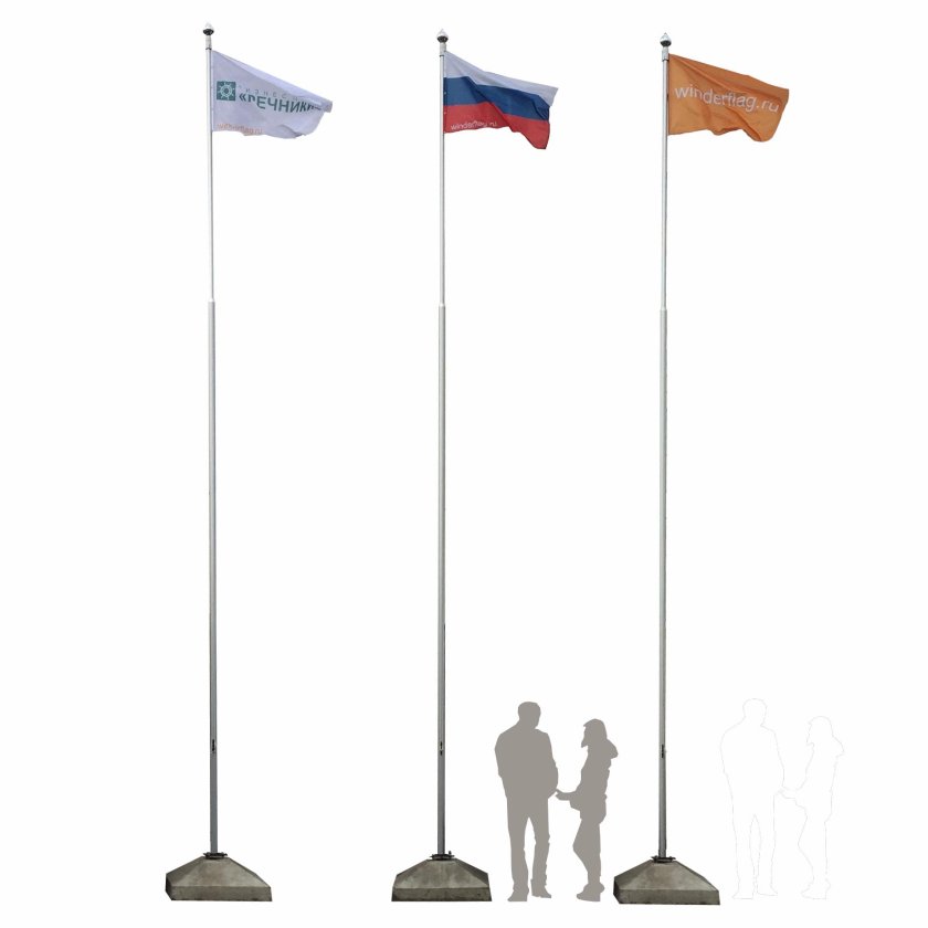 Флагшток стандарт 9 метров алюминий н701