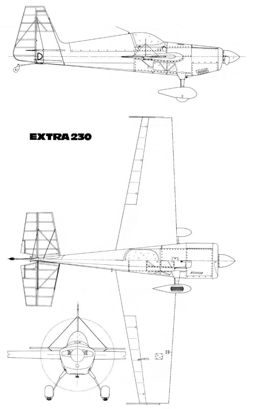 Авиамодель Экстра 300 чертежи