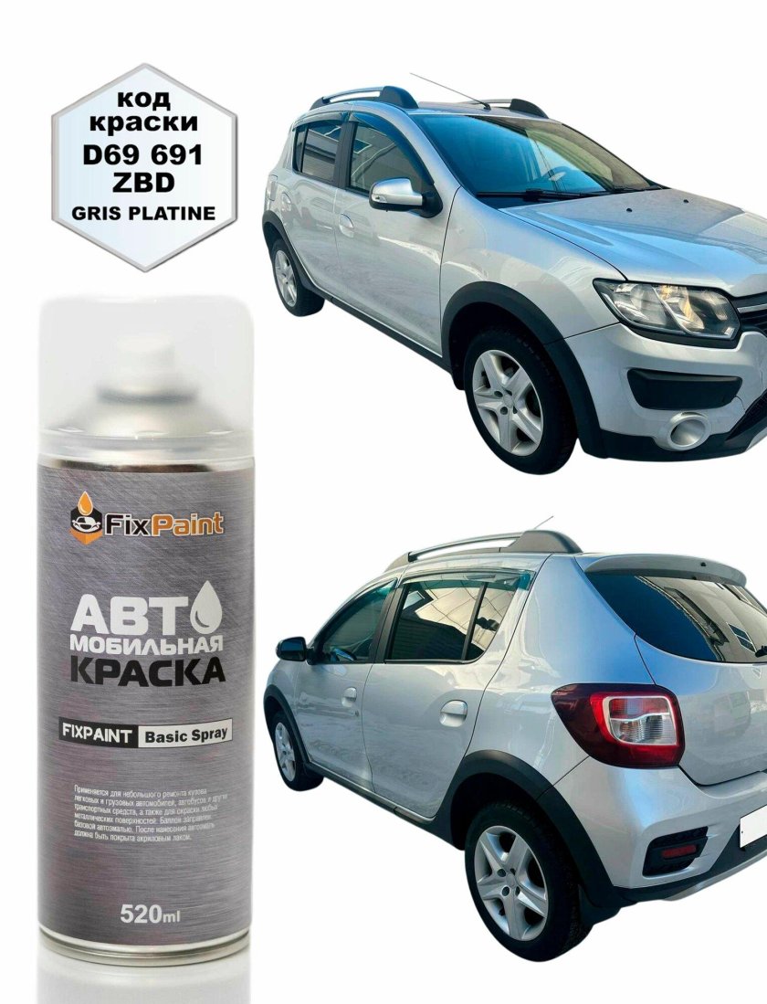 Автомобильная краска fixpaint spray renault