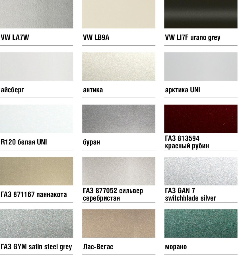 Цвет краски Тойота 199 Сильвер