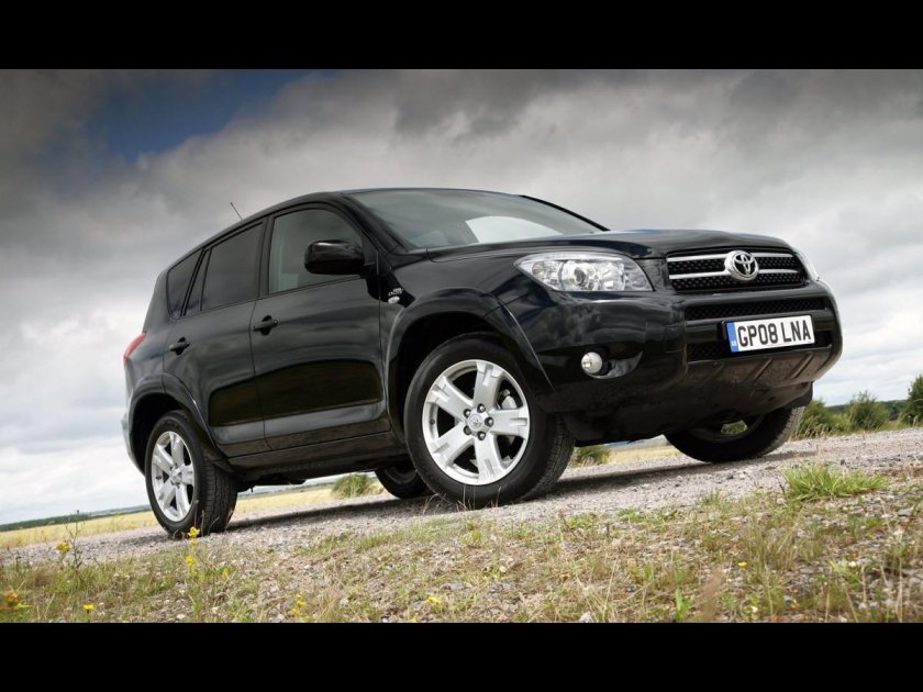 Чёрный Toyota rav4 2008