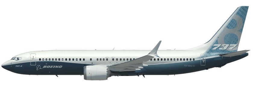 Boeing 737-800 вид сбоку