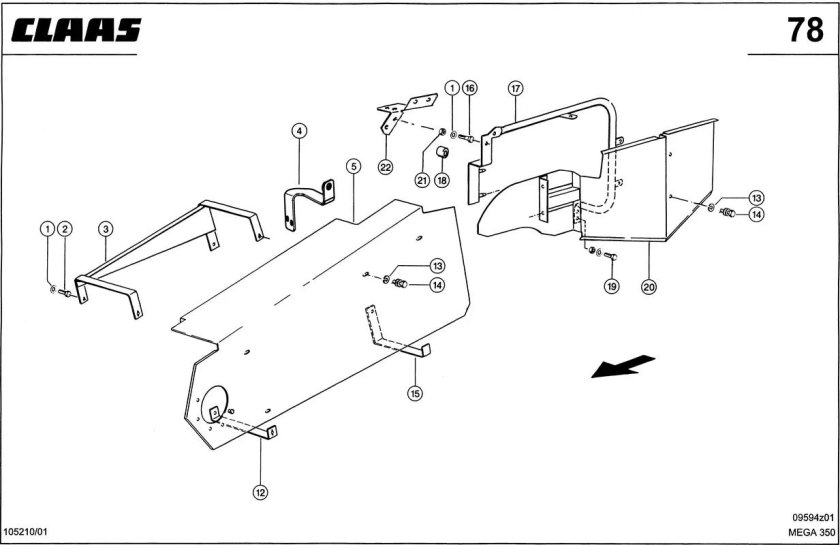 Наклонная камера claas tucano 580