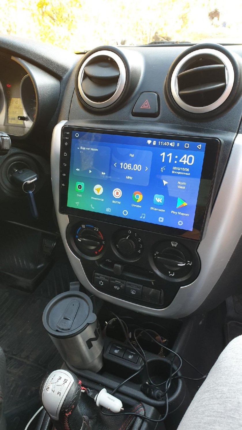 1 Дин магнитола в Лада Гранта