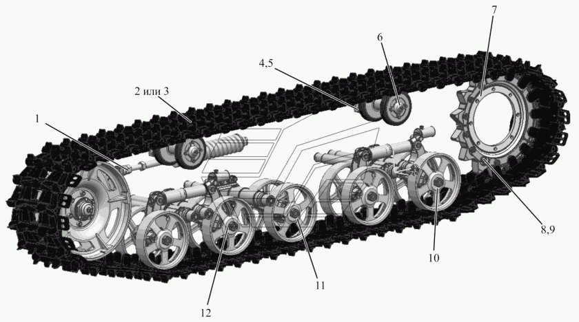 Движитель ДТ 75 гусеничный движитель