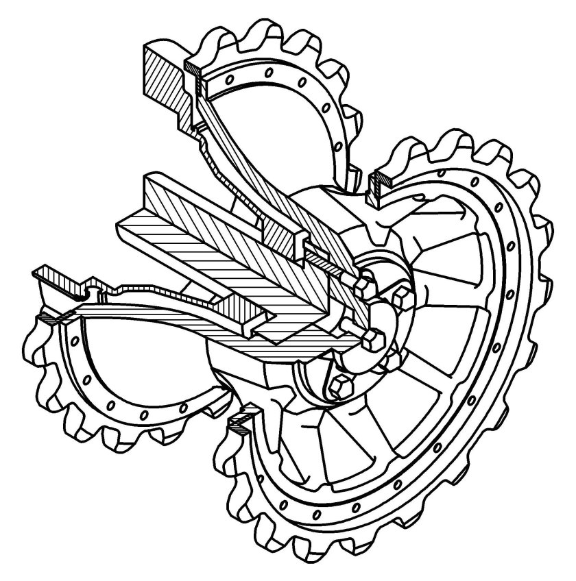Ведущее колесо МТЛБ чертеж
