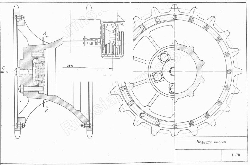 Чертеж ведущего колеса Panzer IV