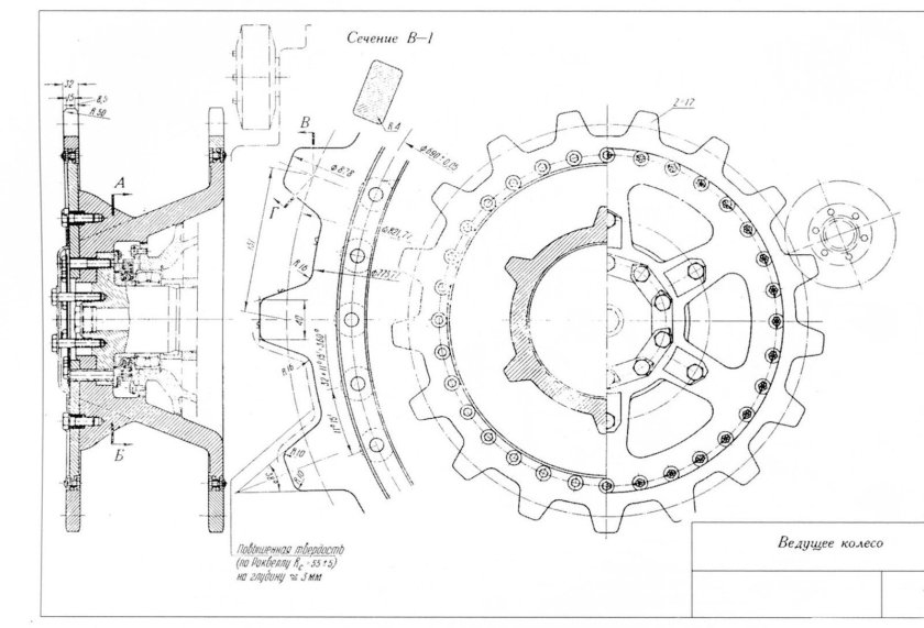 Чертеж ведущего колеса Panzer IV