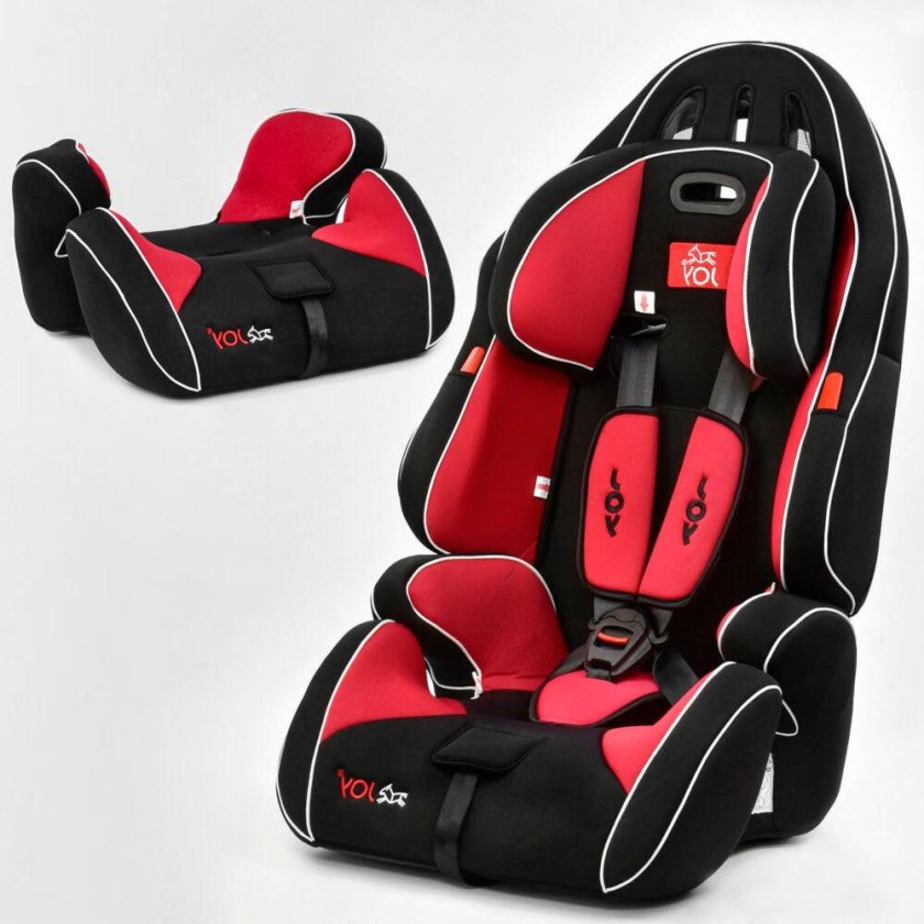 Черно красное автокресло Joy