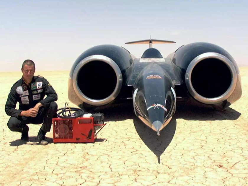Энди Грин на Thrust SSC